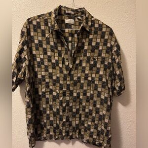 Vintage Checkered Short Sleeve Shirt